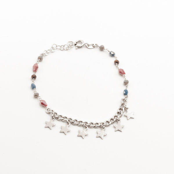 Bracciale Con Stelle E Cristalli Colorati - MoreJewels.It