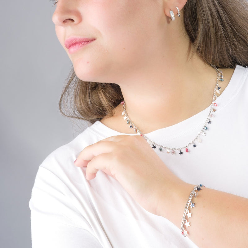 Collana Con Stelle E Cristalli - MoreJewels.It