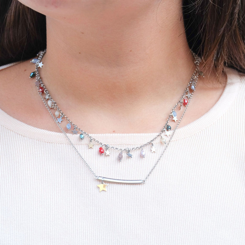 Collana Con Stelle E Cristalli - MoreJewels.It