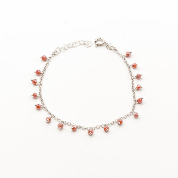 Bracciale Con Pietre Rosse Pendenti - MoreJewels.It